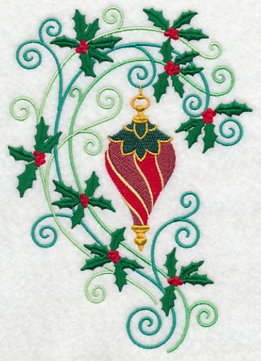 Ornament with Holly Flourish
