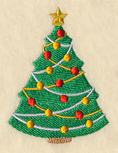 Christmas Tree with Ornaments and Star
