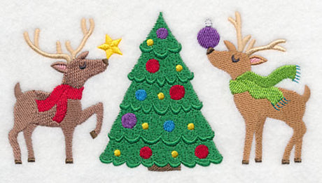 Reindeer Trim the Christmas Tree