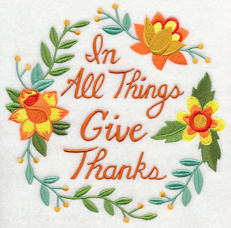 In All Things Give Thanks Wreath