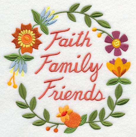 Faith Family Friends Wreath