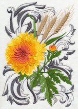 Autumn Flowers with Flourish