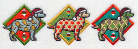 Patterned Labrador Triptych
