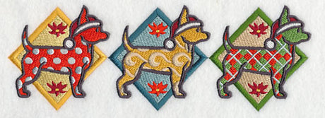 Patterned Chihuahua Triptych