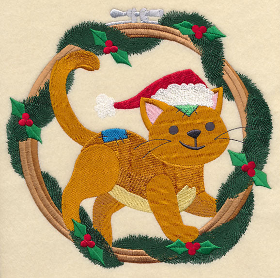 Hoop It Up Christmas Cat