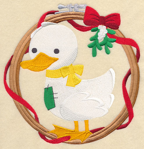 Hoop It Up Christmas Duck