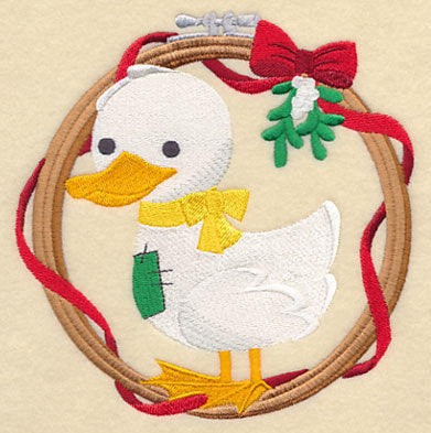 Hoop It Up Christmas Duck