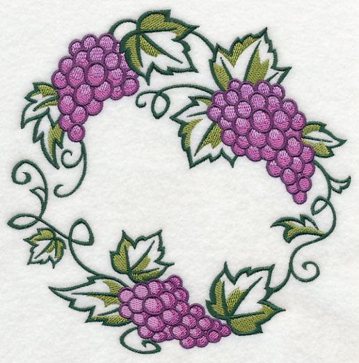 Graceful Grape Bunch Wreath