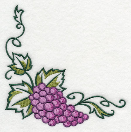 Graceful Grape Bunch Corner