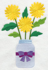 Primitive Chrysanthemum in Mason Jar