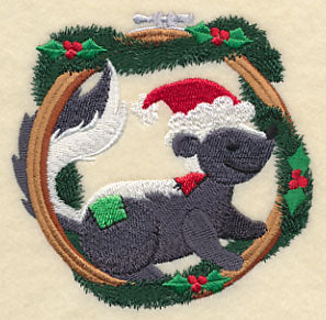 Hoop It Up Christmas Skunk