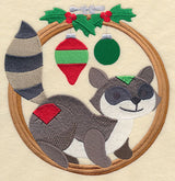 Hoop It Up Christmas Raccoon