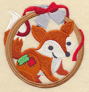 Hoop It Up Christmas Fox