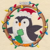Hoop It Up Christmas Penguin