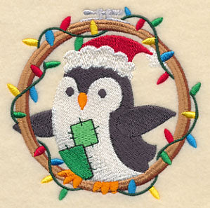 Hoop It Up Christmas Penguin