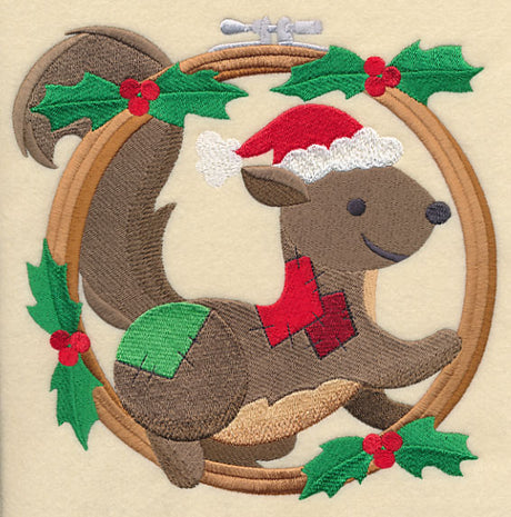 Hoop It Up Christmas Squirrel