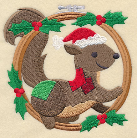 Hoop It Up Christmas Squirrel