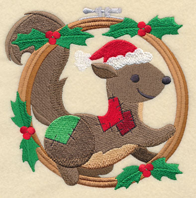 Hoop It Up Christmas Squirrel