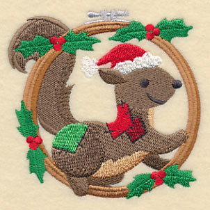 Hoop It Up Christmas Squirrel