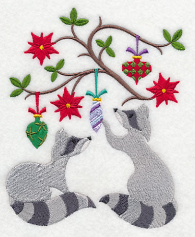 Deck the Halls with Christmas Raccoons
