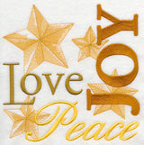 Peace Love Joy Christmas Square