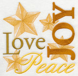 Peace Love Joy Christmas Square