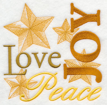 Peace Love Joy Christmas Square