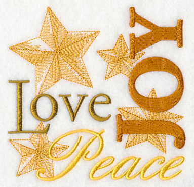 Peace Love Joy Christmas Square
