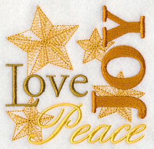 Peace Love Joy Christmas Square