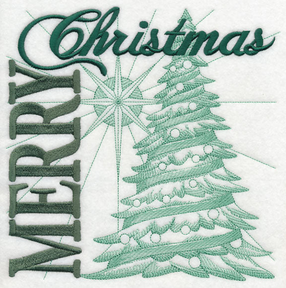 Merry Christmas Tree Square