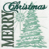Merry Christmas Tree Square