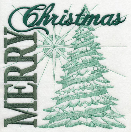 Merry Christmas Tree Square