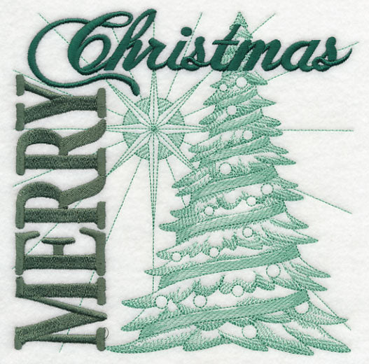 Merry Christmas Tree Square