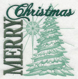 Merry Christmas Tree Square