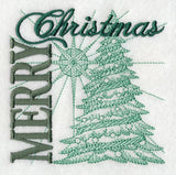 Merry Christmas Tree Square