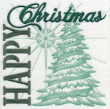 Happy Christmas Tree Square