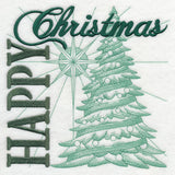 Happy Christmas Tree Square