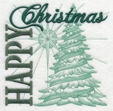 Happy Christmas Tree Square