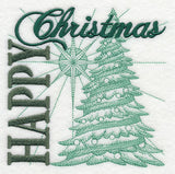 Happy Christmas Tree Square