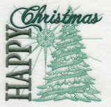 Happy Christmas Tree Square