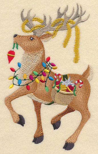 Bringing Home the Tree with Reindeer