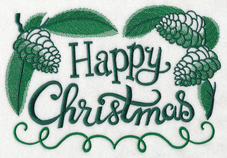 Happy Christmas with Pine Cones