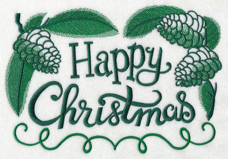 Happy Christmas with Pine Cones