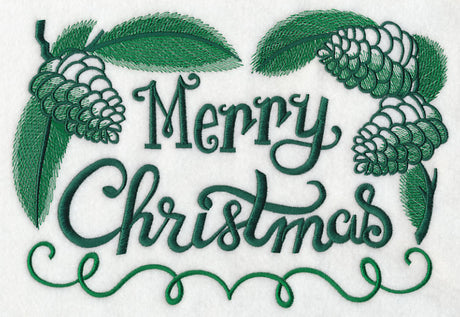 Merry Christmas with Pine Cones
