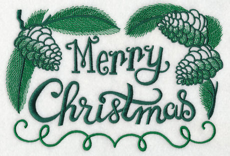 Merry Christmas with Pine Cones