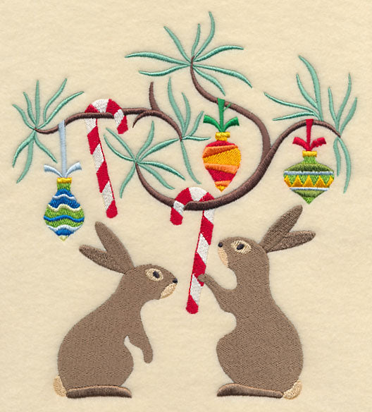 Deck the Halls with Christmas Rabbits