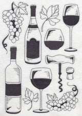 Grapes and Wine Collage