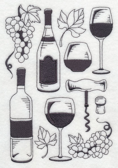 Grapes and Wine Collage