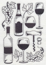 Grapes and Wine Collage