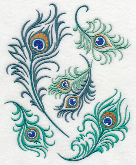 Proud Peacock Feather Collage